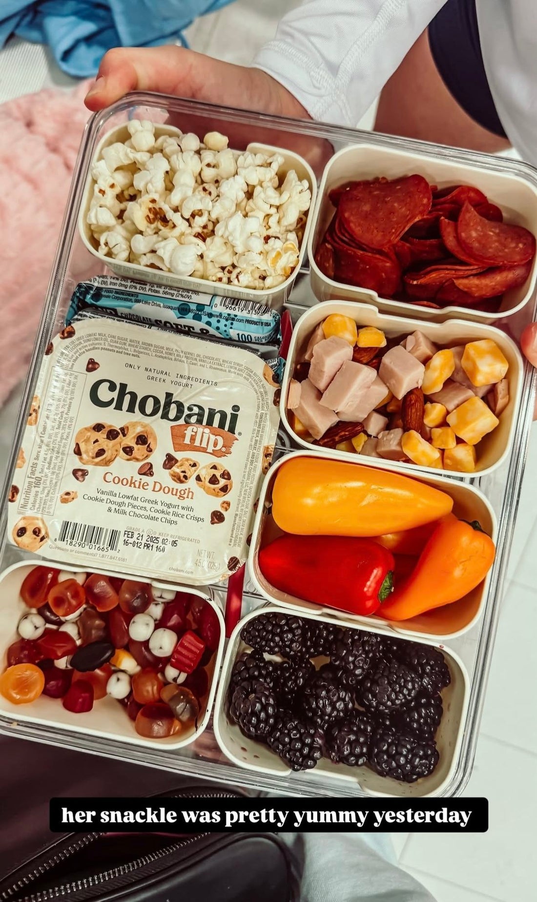 Chobani bento box for road trip snacks