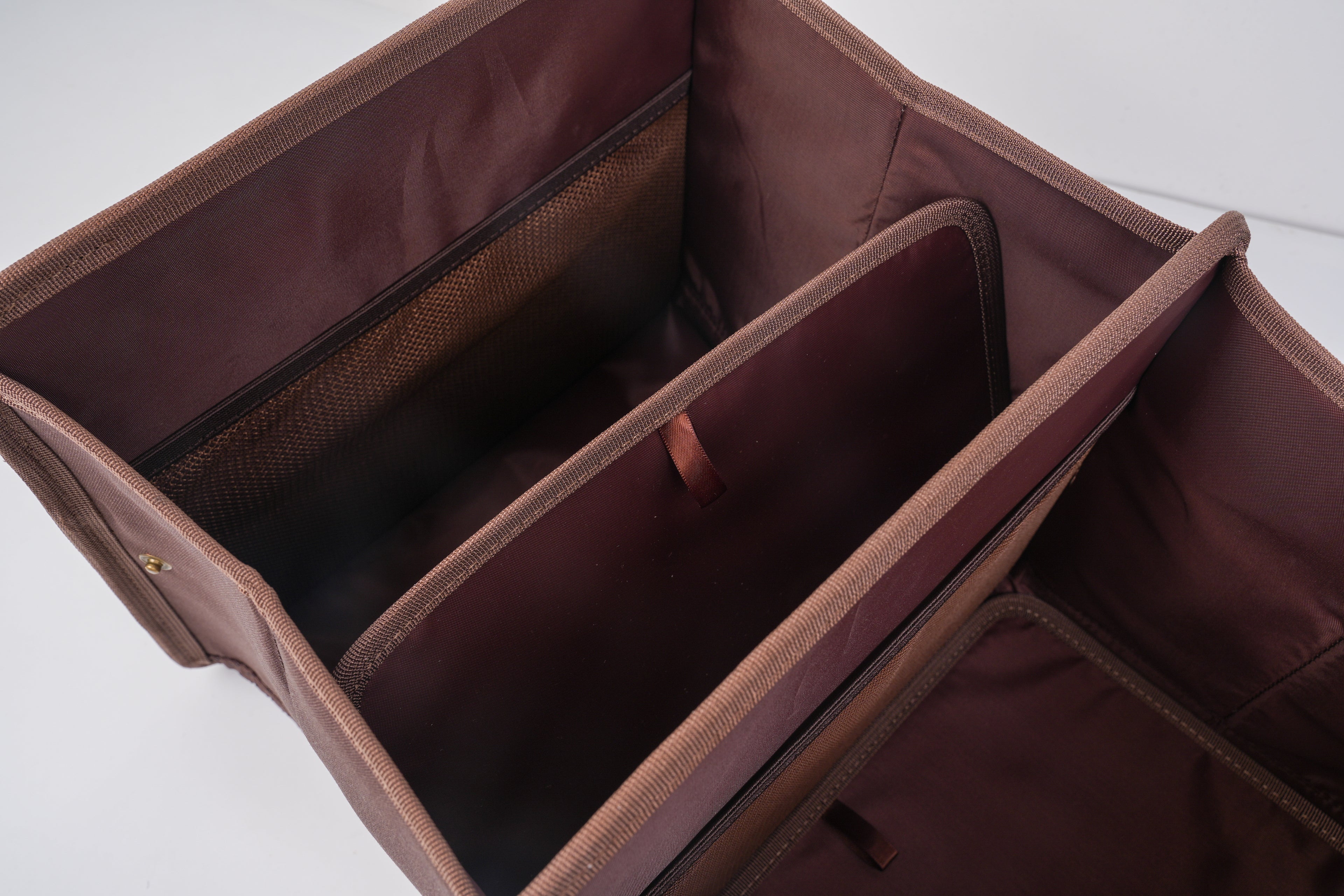 car boot organiser in brown