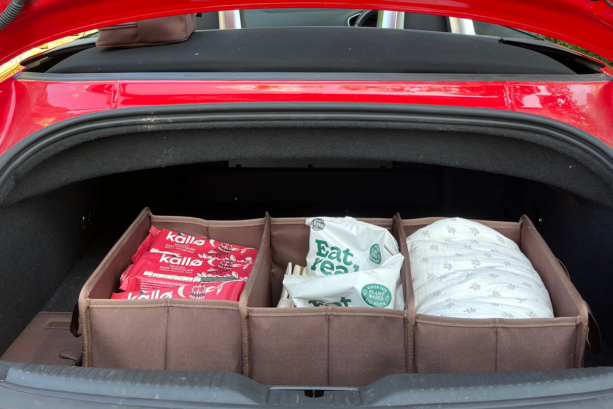 brown car boot organiser 